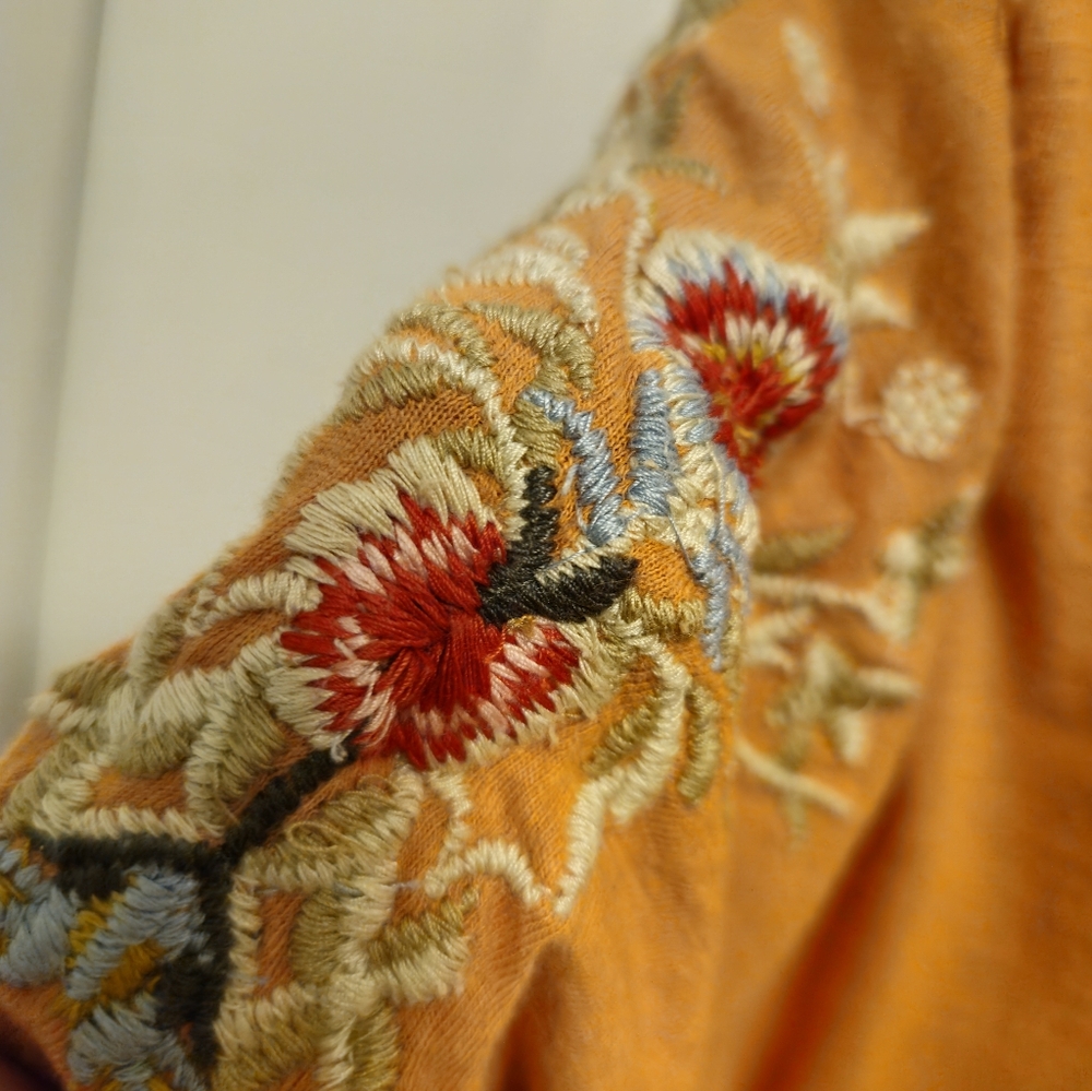 Sundance Embroidered Split Back Top - image 3